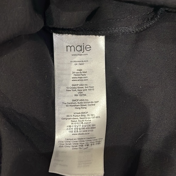 Maje | Dresses | Maje Velvet Pattern Shrt Sleeve Dress Size 1 - Picture 7 of 13